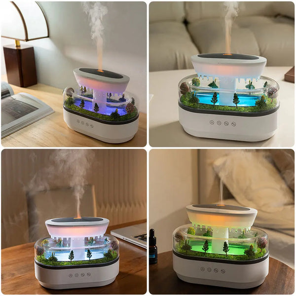 Raindrop Humidifier | Cool Mist with LED Lights for Relaxation